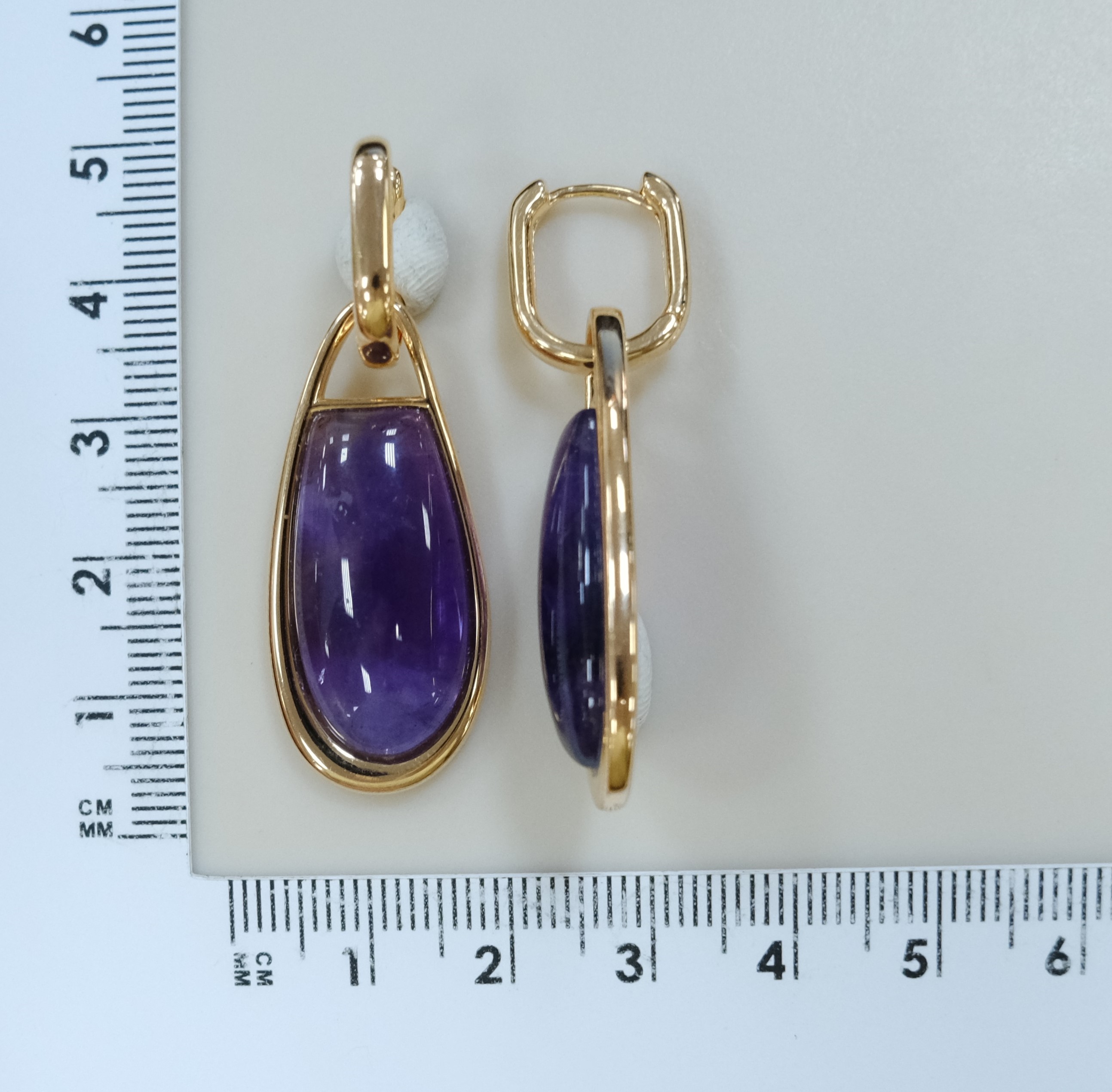 Серебряные серьги-трансформеры с аметистами